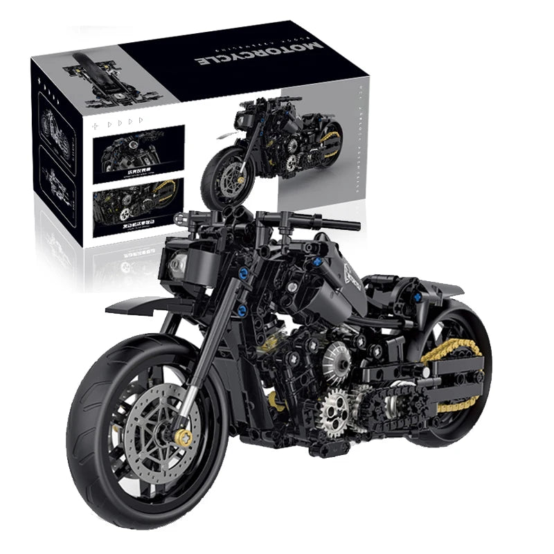538Pcs Motorbike Building Set - DIY Block Racer Kit