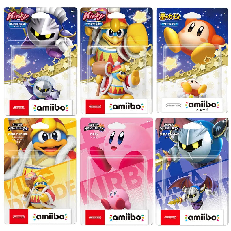 Rare Nintendo Amiibo Figures - Kirby, Dedede, Waddle Dee & Meta Knight