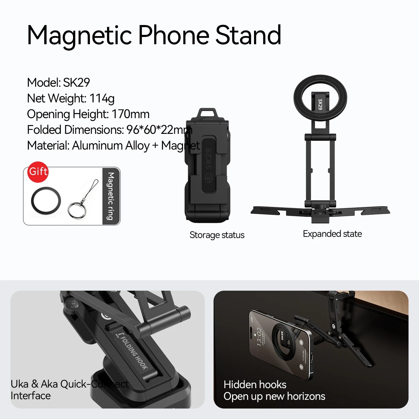 Ulanzi SK29 Mini Tripod Mount for Smartphones - Lightweight & Versatile