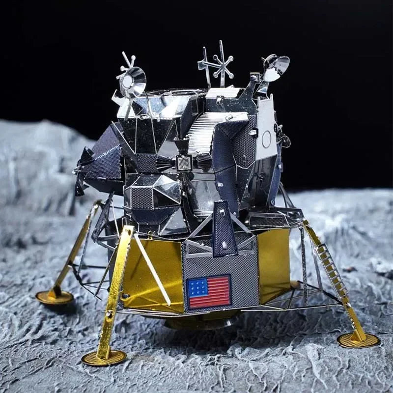 3D Metal Spacecraft Puzzle - Hubble Telescope & Mars Rover Model