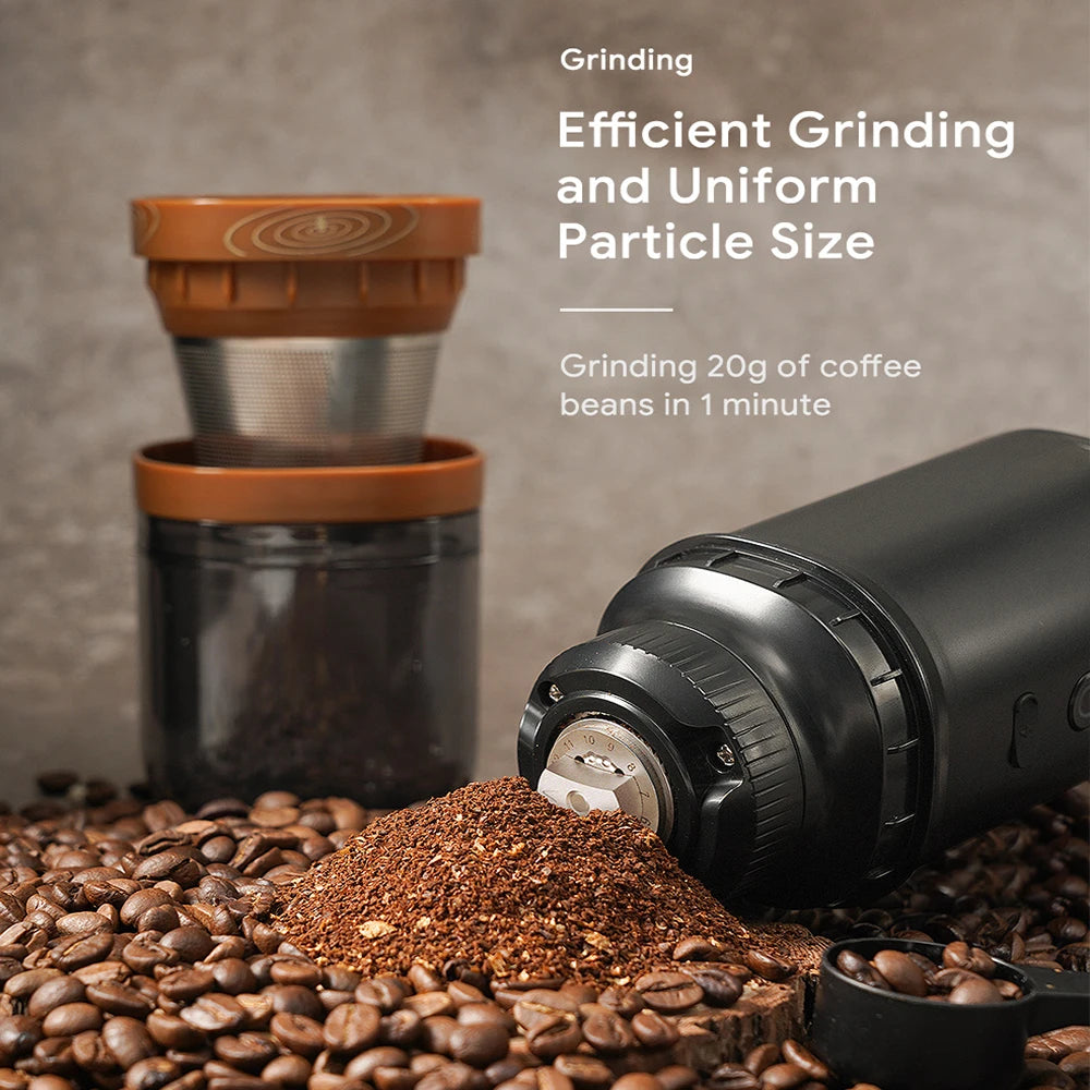iCafilas Portable Electric Coffee Grinder & Mini Dripper - Travel Ready