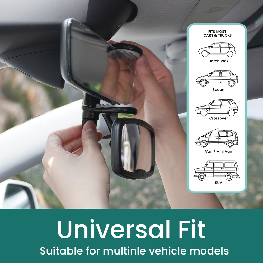 Shatterproof Baby Car Mirror - Safe Clip-On Infant Rearview Mirror