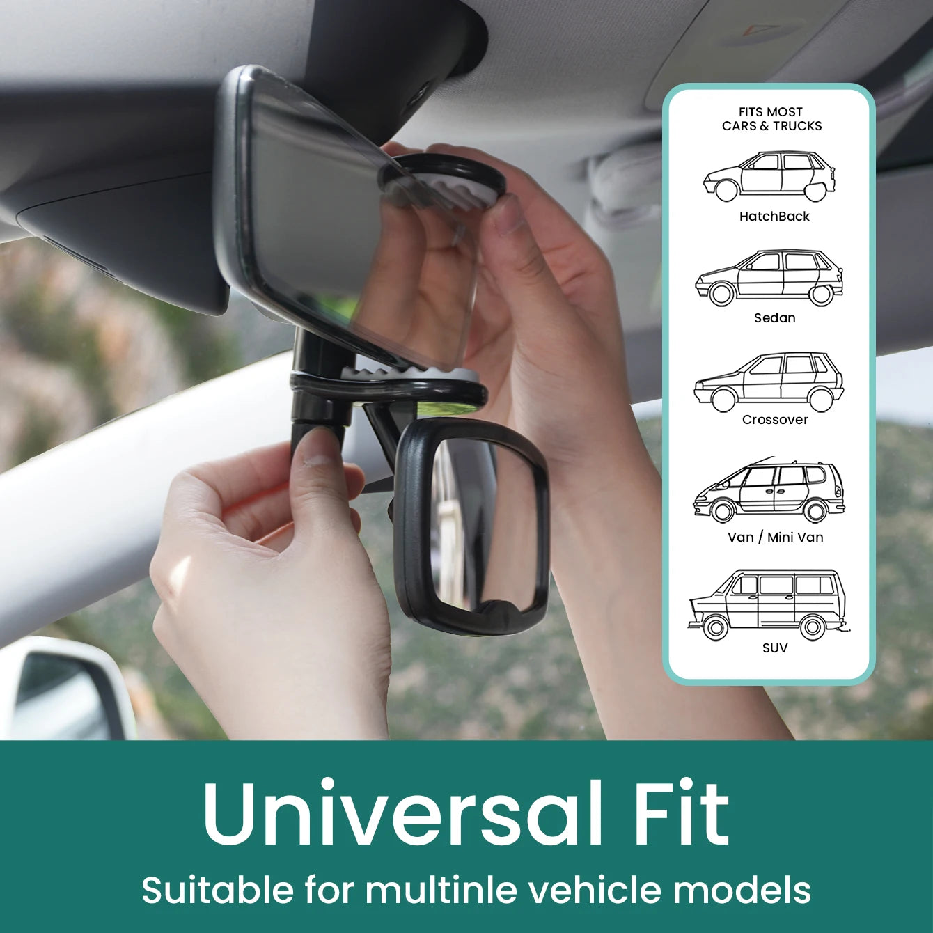 Shatterproof Baby Car Mirror - Forward Facing Clip-On for Safe Travel