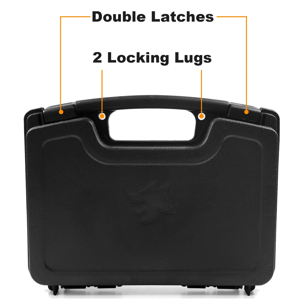 Lockable Waterproof Handgun Case with Foam for Safe Storage