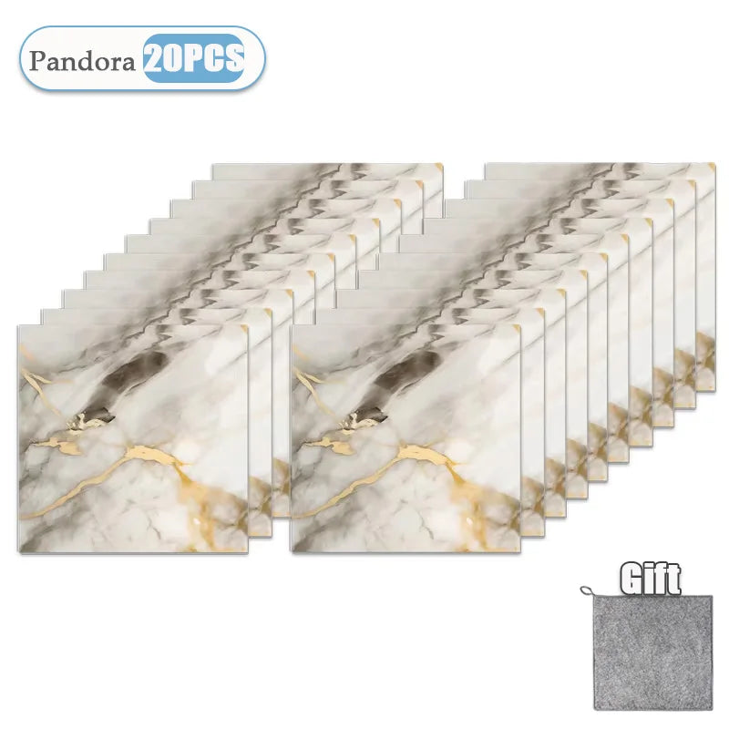 Thickened Self-Adhesive Marble Tile Stickers - Waterproof & Durable