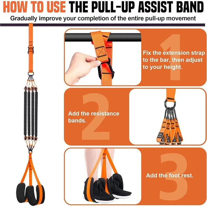 Pull Up Assistance Bands Set for Strength Training & Stretching