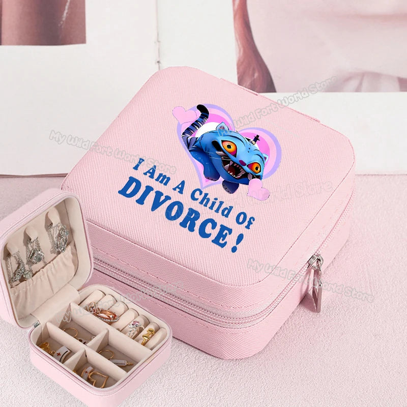 KPOP Jewelry Organizer Box - Stylish Travel Storage for Earrings & Necklaces