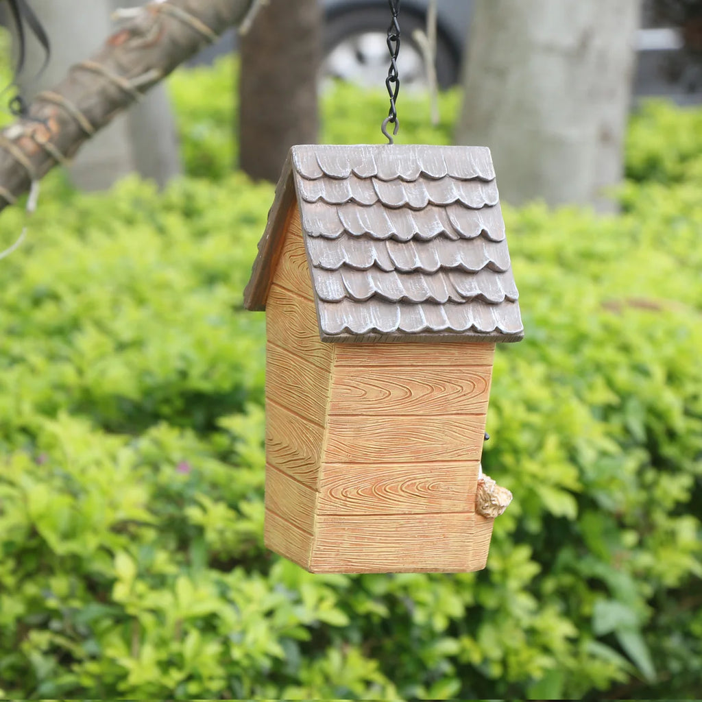 Cozy Whimsical Bird Nest Hanging Ornament for Garden Decor
