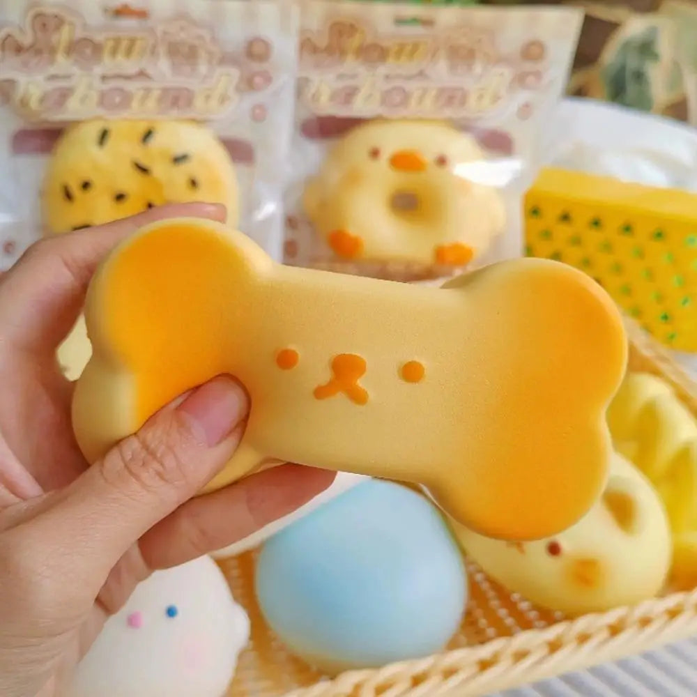 Cute Slow Rebound Bread Squeeze Toy - Stress Relief Fidget Prop
