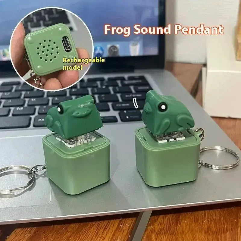 Frog Keychain with Sound & LED Lights - Fun Stress Relief Gadget