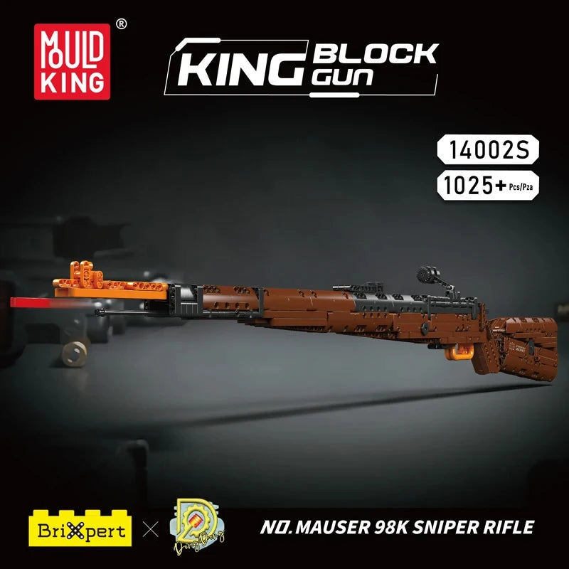 MOULD KING Creative Kar98K Building Blocks Sniper Rifle Model Set