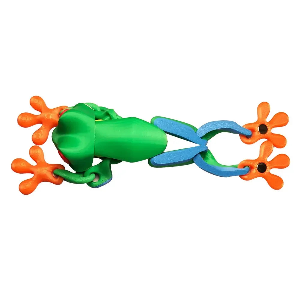 Movable 3D Printed Tree Frog Ornament - Unique Kitchen & Office Decor