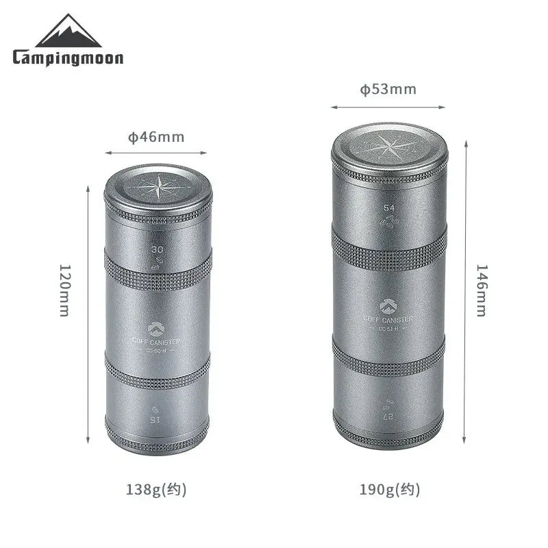 CAMPINGMOON Airtight Coffee Storage Can - Travel-Friendly & Durable