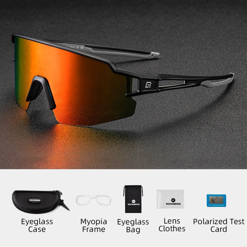 ROCKBROS Photochromic Polarized Cycling Glasses for UV Protection