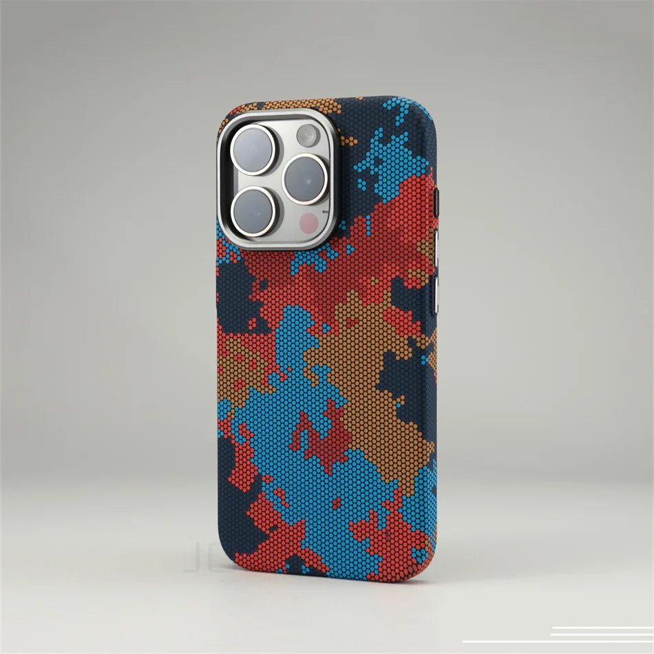 Magnetic Carbon Fibre Pattern Case for iPhone 13/14/15 Pro Max