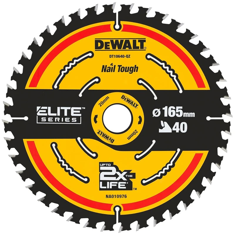 DEWALT DT10640 Circular Saw Blade - 165MM Carbide Cutting Disc