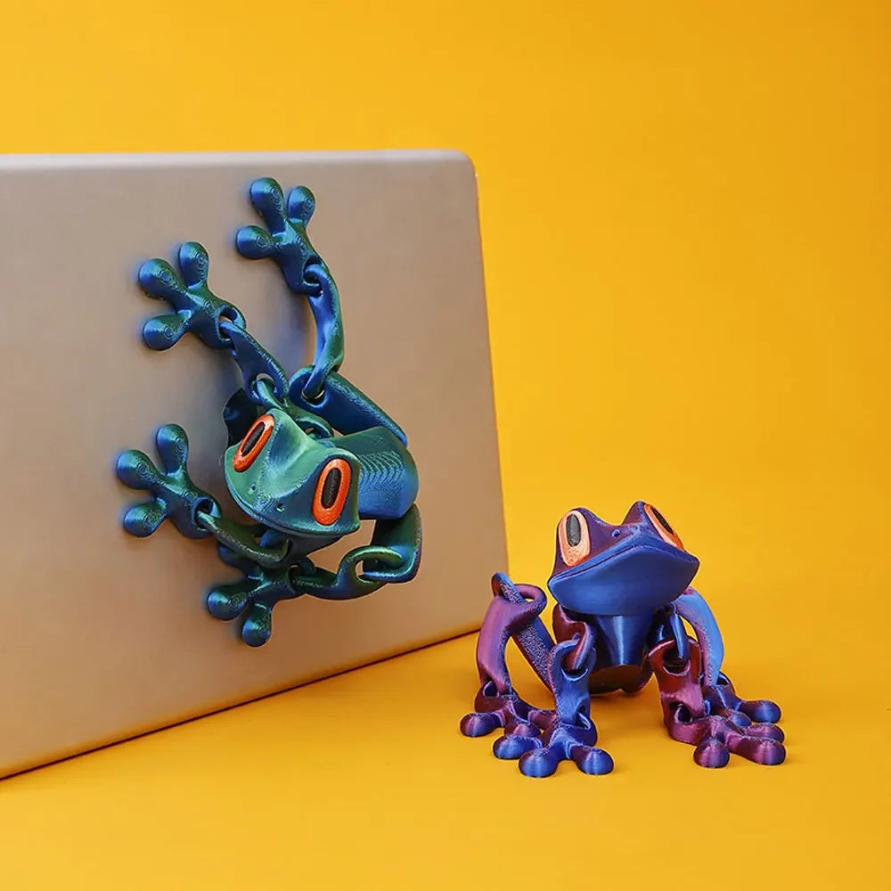Movable 3D Printed Tree Frog Ornament - Unique Kitchen & Office Decor