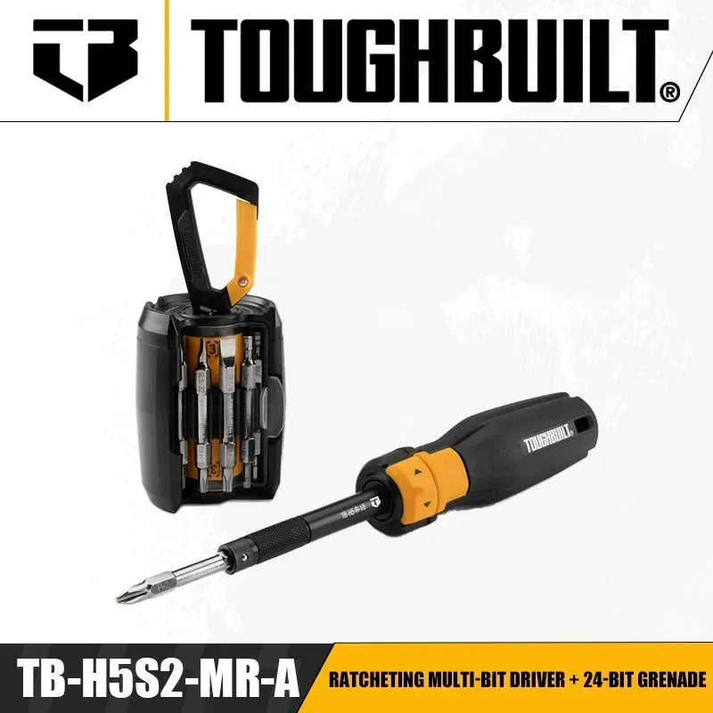 TOUGHBUILT Ratcheting Multi-Bit Driver - Versatile 24-Bit Storage Tool
