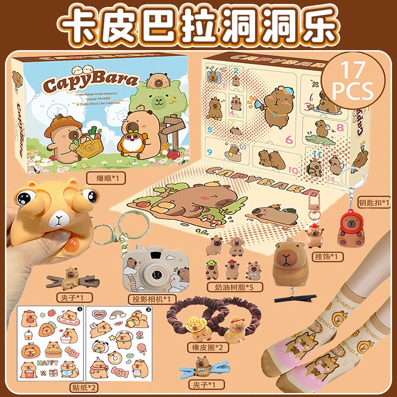 Delightful Capybara Advent Calendar for Kids' Holiday Fun