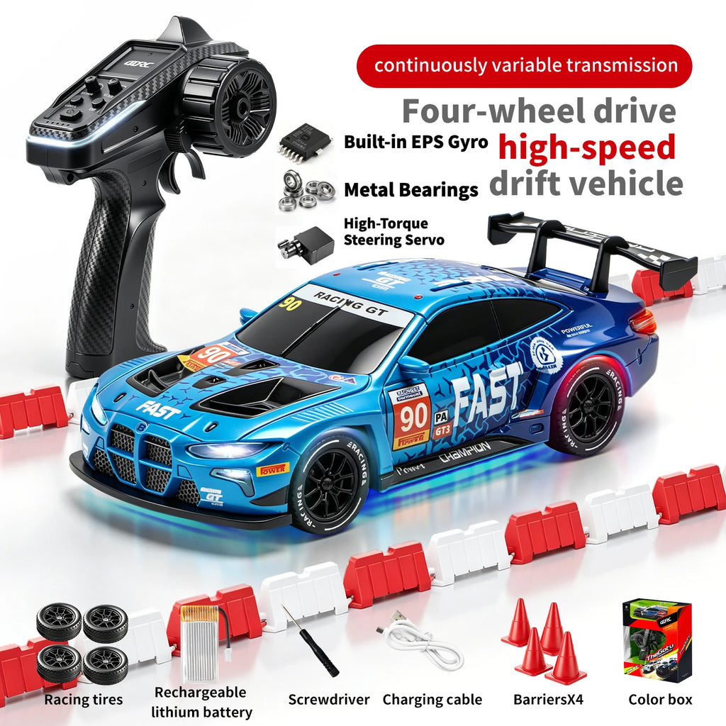 4DRC Mini RC Racing Car - 4WD Pocket Drift 1:43 High-Speed Toy