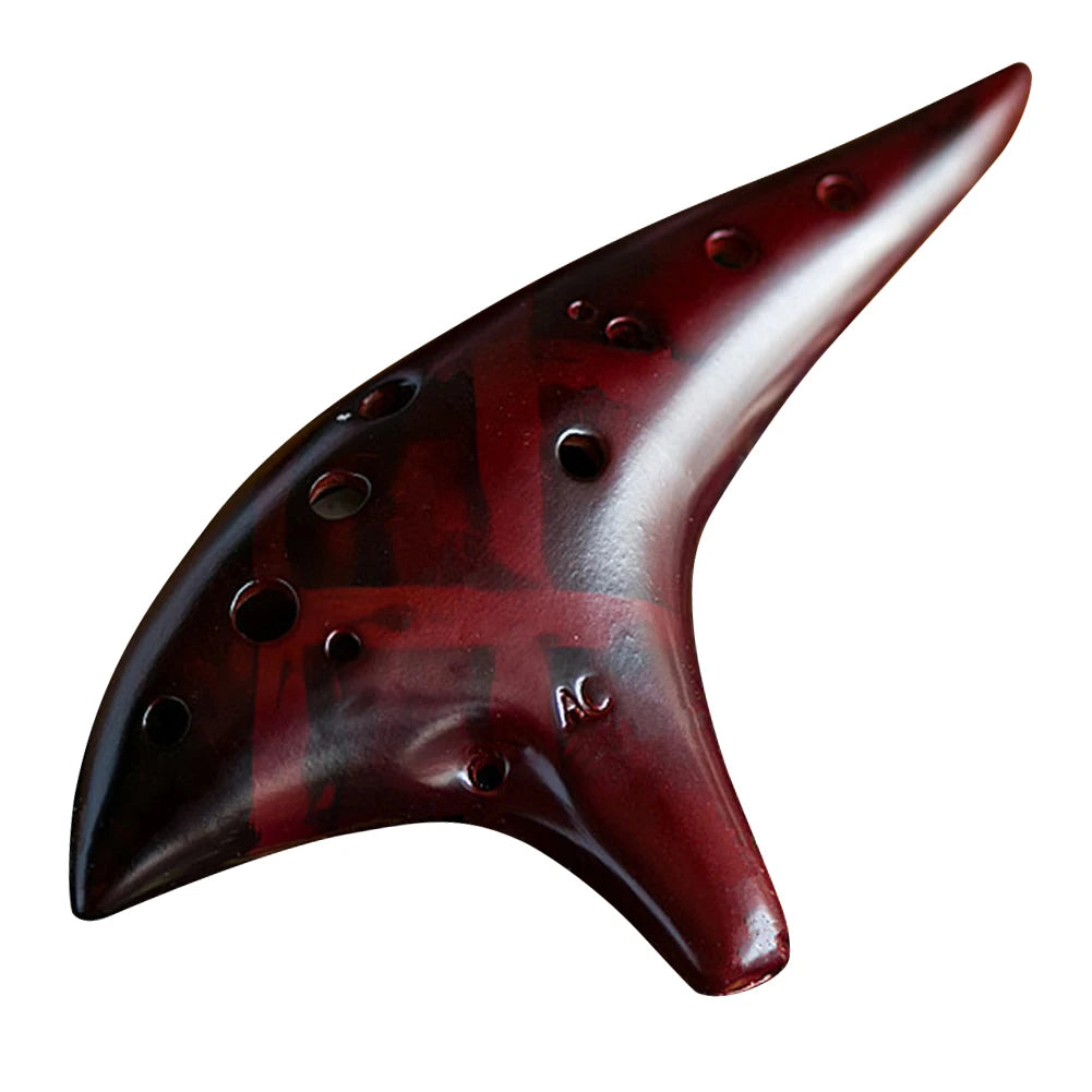 12 Hole Alto C Ceramic Ocarina with Song Book & Carry Bag - Perfect for Beginners