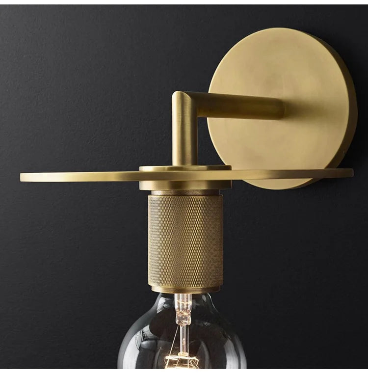 Modern Bronze LED Wall Lamp - Scandinavian Design for Bedroom & Living Room