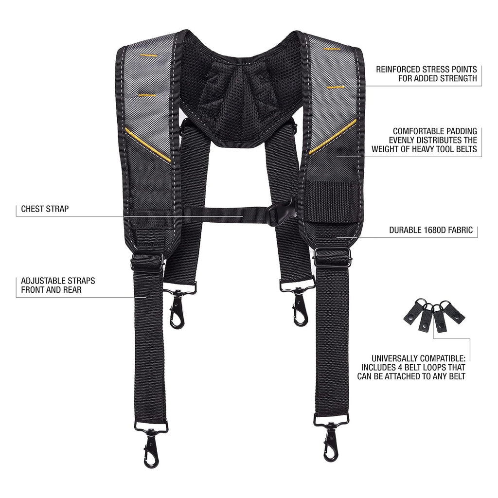 ToughBuilt Pro Padded Suspenders for Ultimate Comfort & Support