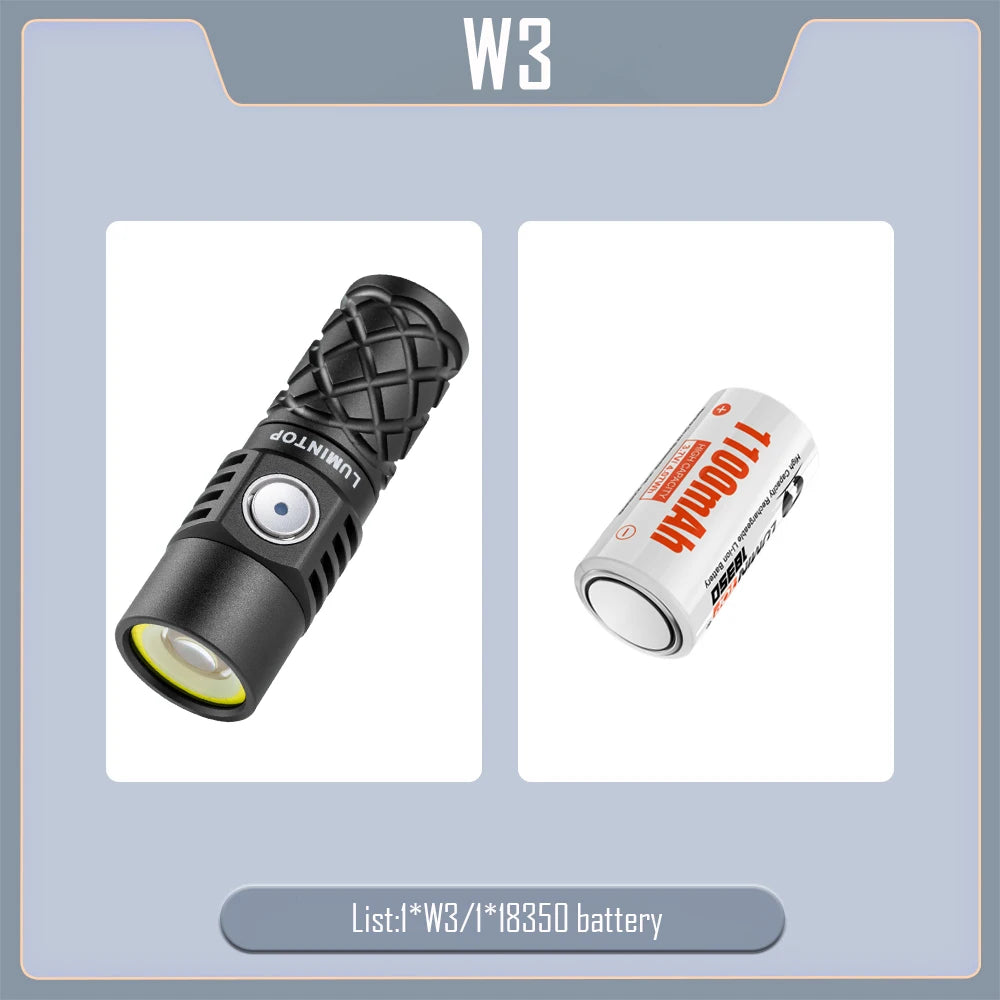 LUMINTOP W3 Rechargeable LED Flashlight - 700M Waterproof Tent Torch