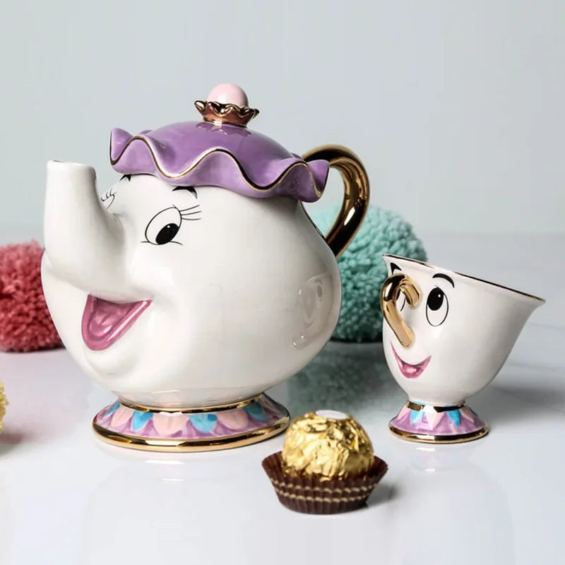 Disney Mrs. Potts & Chip Teapot Set - Enchanting Teacups for Tea Lovers