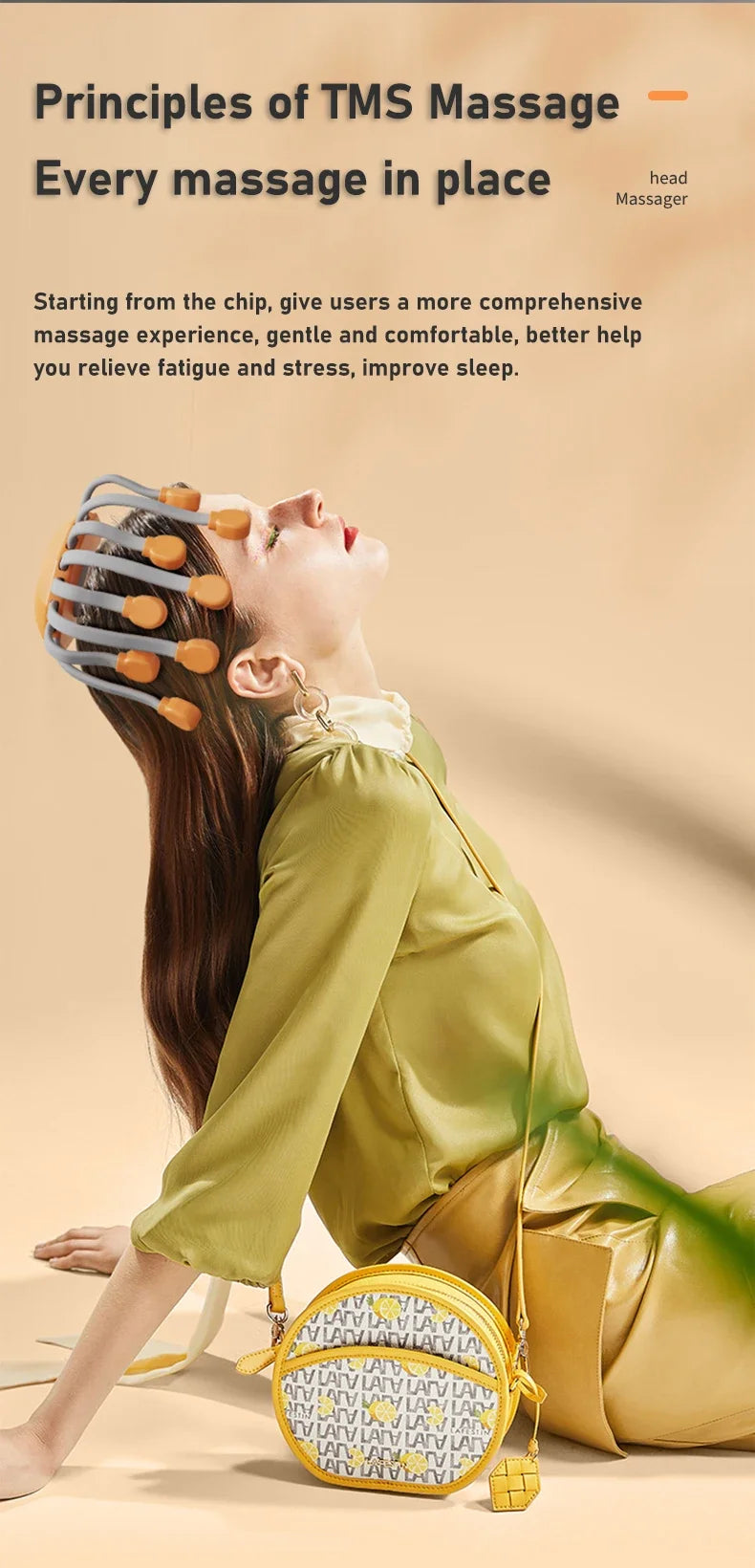 20-Head Red Light Scalp Massager – Stress Relief & Wellness