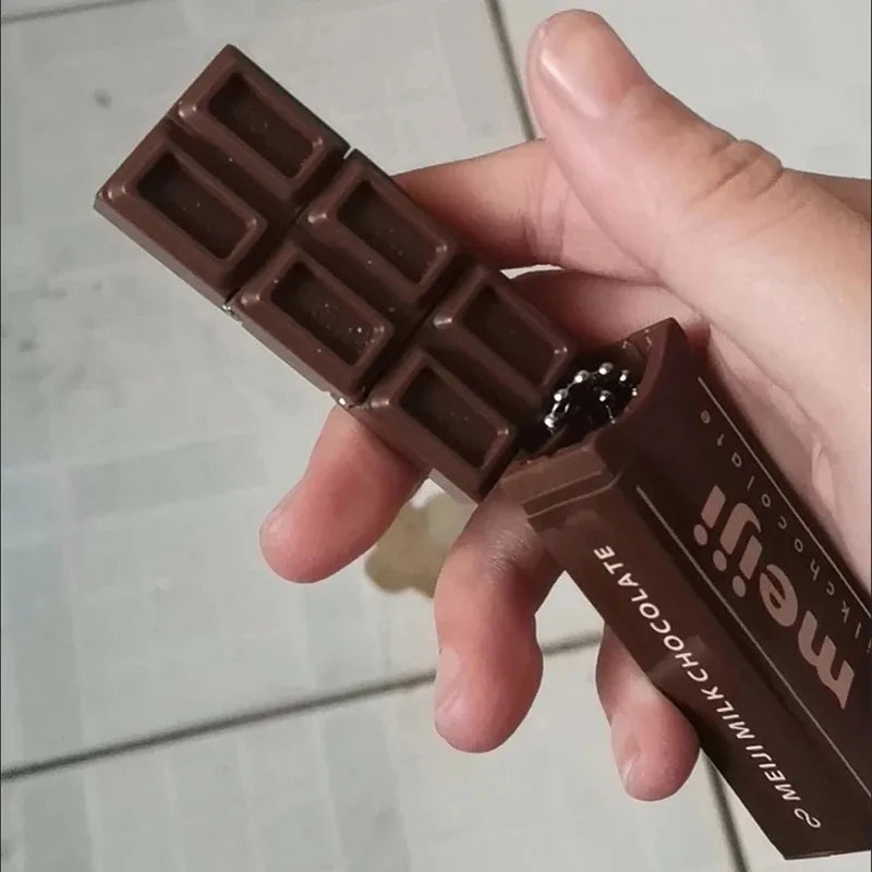 Creative Japanese Simulated Chocolate Fidget Keychain Pendant - Stress Relief