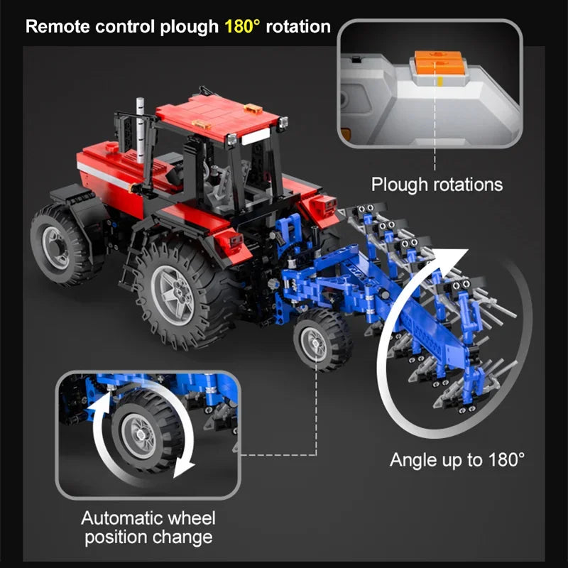 Cada 1:17 City Remote Control Agricultural Vehicle Building Blocks