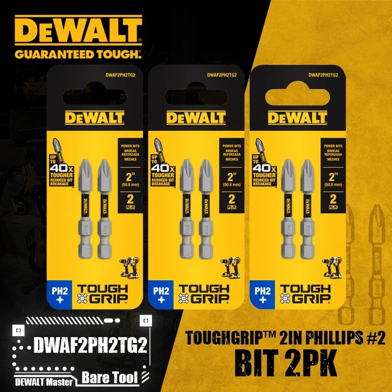 DEWALT TOUGHGRIP™ 2" Phillips #2 Screwdriver Bits - 2 Pack