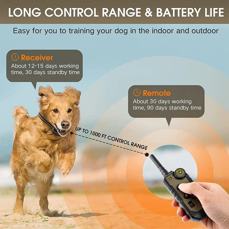 Rechargeable Electric Dog Training Collar - Vibration & Sound Control