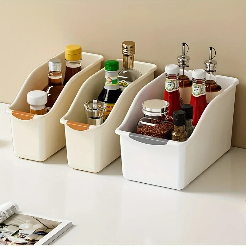 Curved Plastic Storage Bins - Versatile Home Organization Set