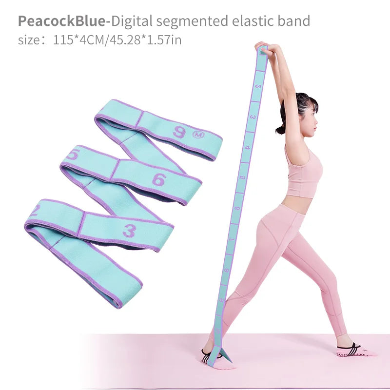 Elastic Stretching Strap with Loops for Yoga, Pilates, Dance & Gymnastics