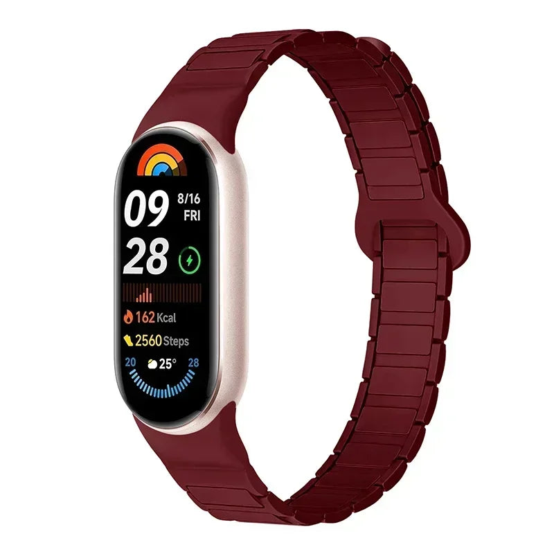 Premium Two-Tone Silicone Sports Watchband for Xiaomi Mi Band 8/9/10