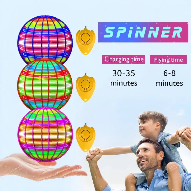LED Flying Ball - Gyroscopic Anti-Gravity Toy for Kids