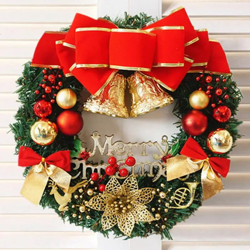 Handmade Christmas Wreath - Lifelike Festive Door & Window Decor