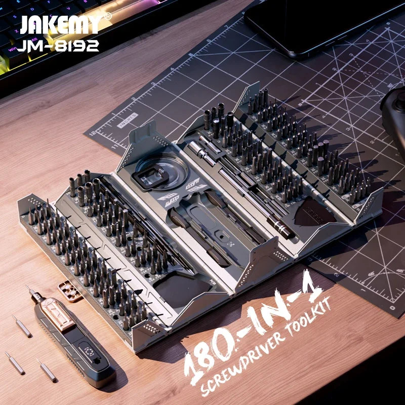 JAKEMY JM-8192 180-in-1 Precision Screwdriver Set for Electronics Repair