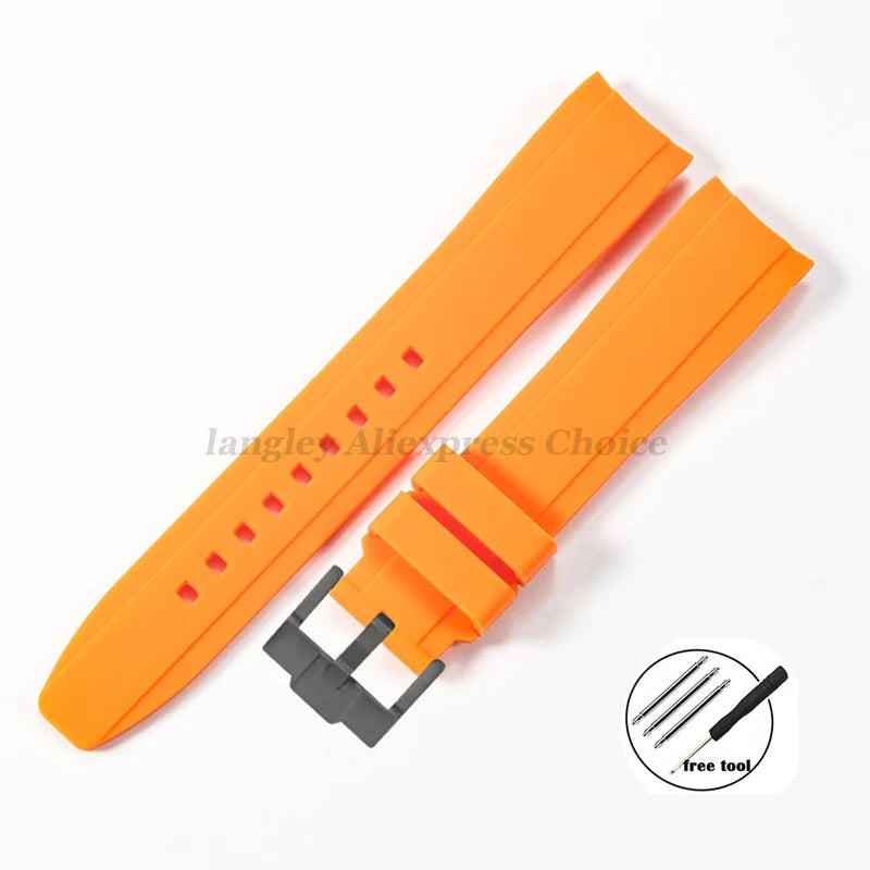 Versatile 20mm & 22mm Soft Rubber Watchband for Most Traditional Watches