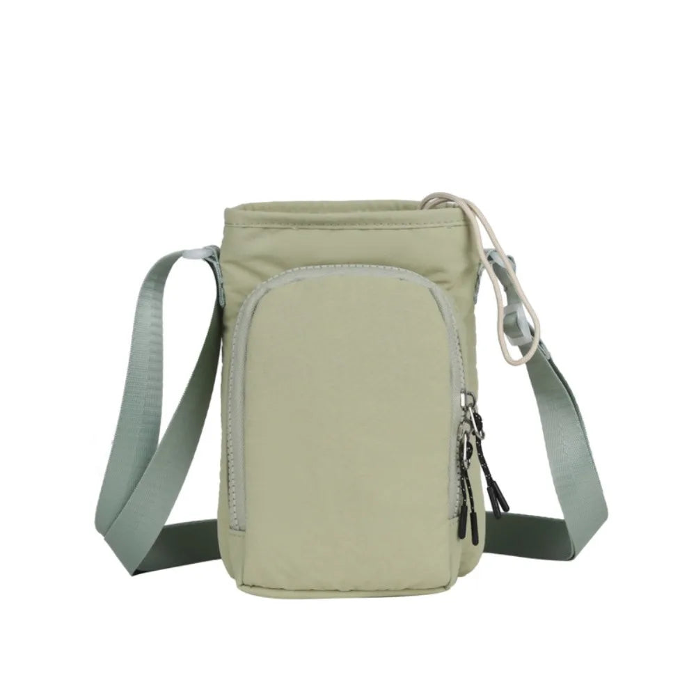 Water Bottle Carrier Bag with Shoulder Strap - Waterproof Crossbody Purse