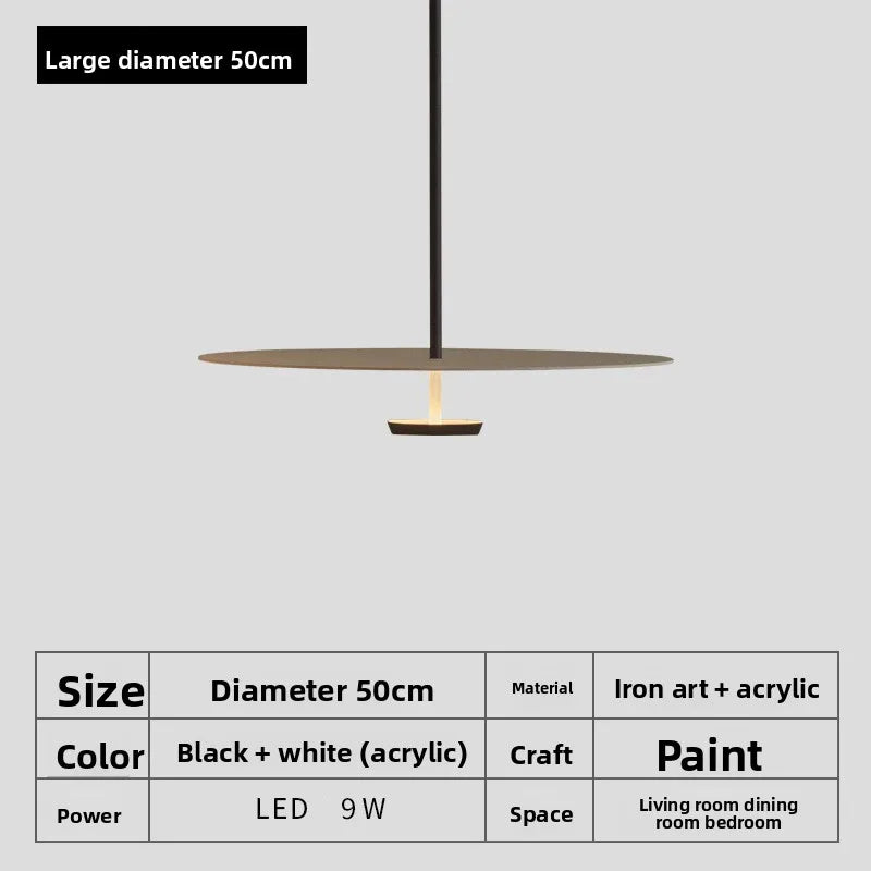 Nordic Minimalist LED Pendant Light - Modern Flying Saucer Chandelier