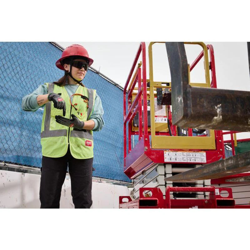 Milwaukee Large Format Safety Glasses - Tinted Anti-Scratch Anti-Fog Goggles