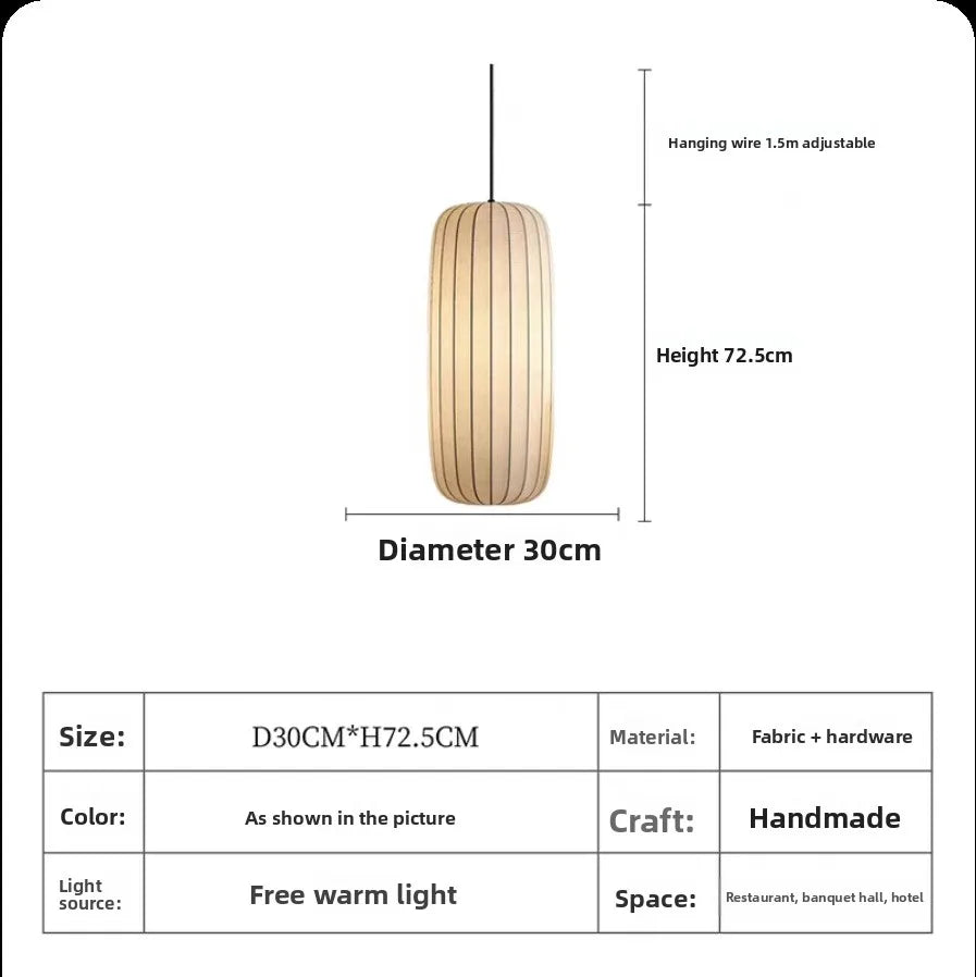 Modern Japanese Wabi Sabi Chandelier - Elegant LED Pendant Light