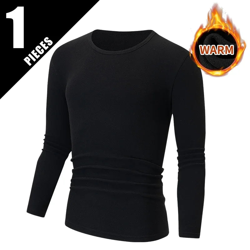 Men's Warm Long Sleeve Casual T-Shirt - Comfortable & Stylish