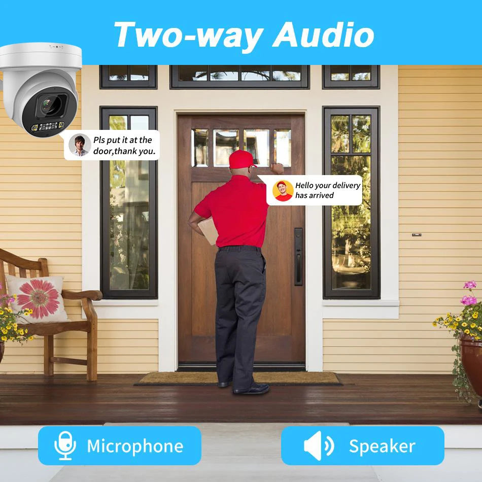 8MP ColorVu PTZ IP Camera with 5X Zoom & 2-Way Audio