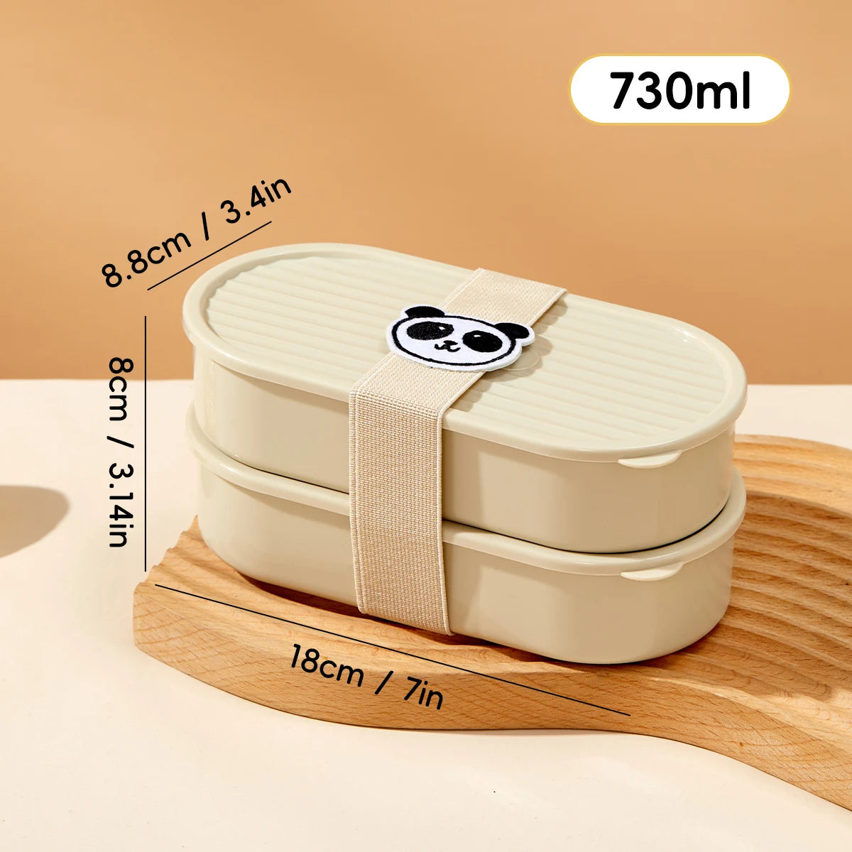 730ML Double-Layer Bento Lunch Box - Microwave Safe & Portable