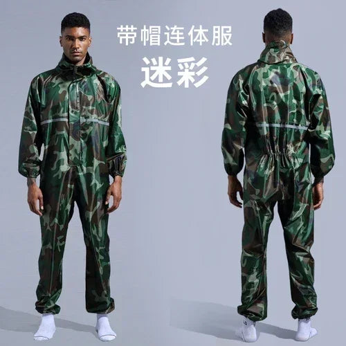 Men's & Women's Waterproof Raincoat - Hooded Rain Suit