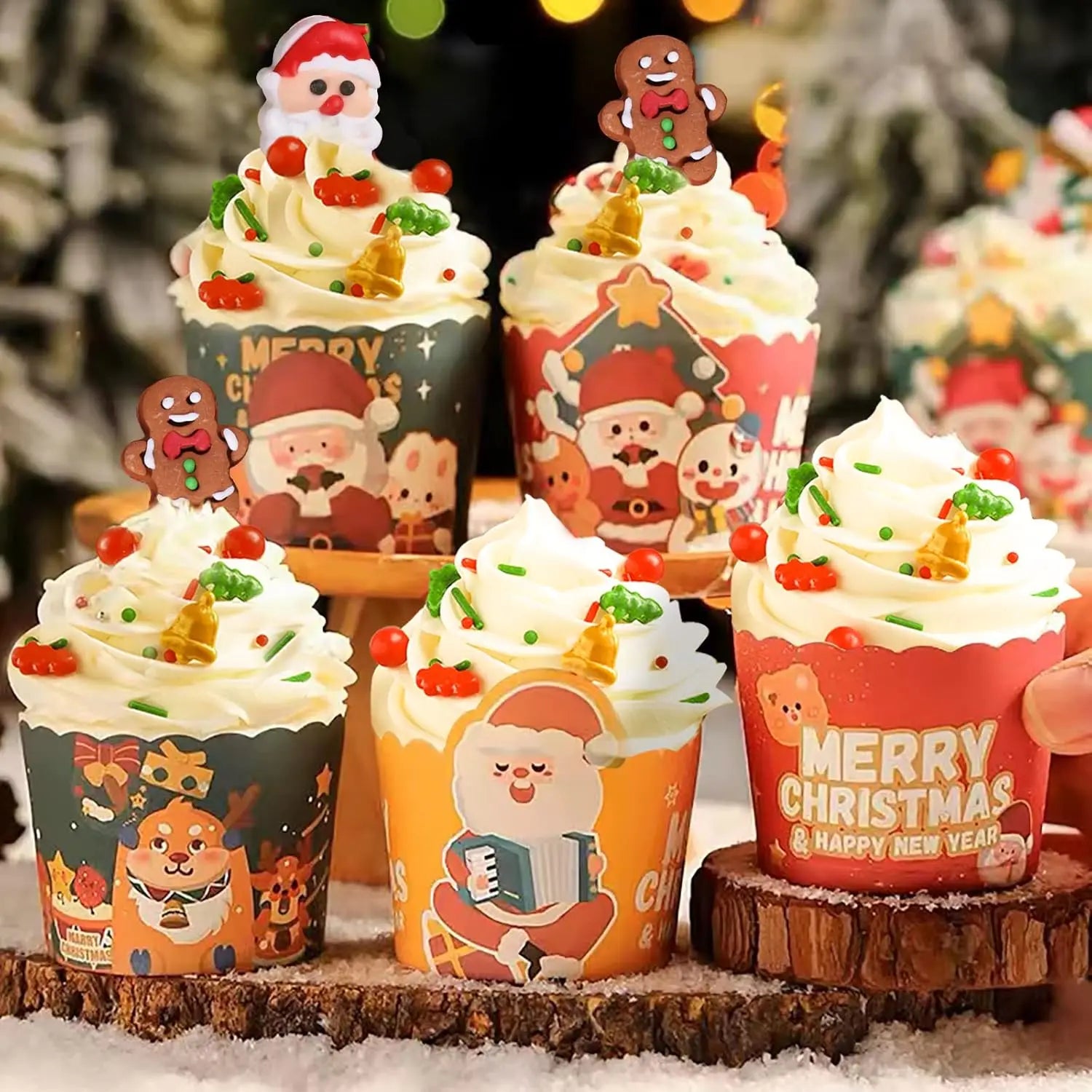Festive Christmas Sprinkles Mix - Santa & Tree Jimmies for Baking